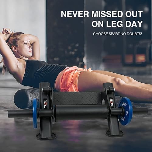 Miniatura 7 de SPART Adjustable Leg Extension and Leg Curl Machine, Professional Weight Plate Loaded Leg Machine with Rotary Leg Curl Extension, Lower Body