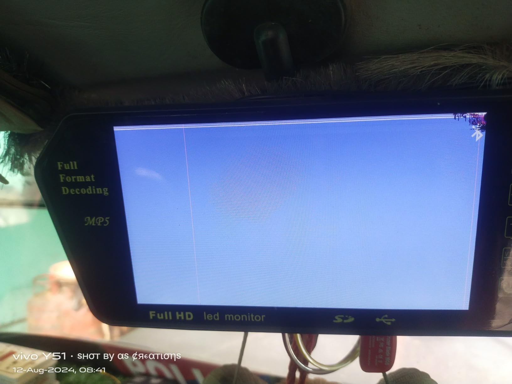 7 Inch Full HD Touch Screen Bluetooth LED Screen+8LED Reverse Camera ...