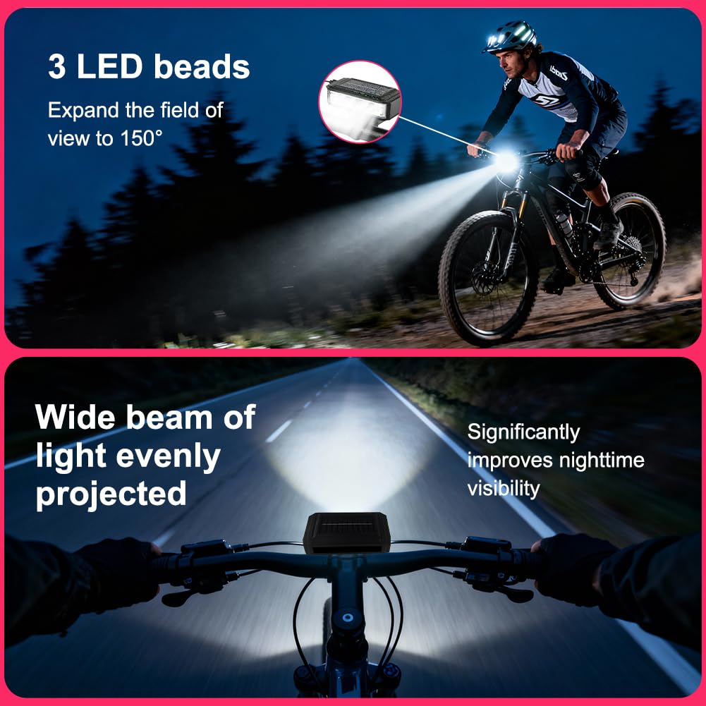 Luci Bici Stvzo Luci Bici Multiple Modalità Luci Bici USB Ricaricabili | Kit Anteriore E Posteriore | Impermeabile IP65 Per Strada E Montagna Kit Luci Bici Ricaricabile Luci Per Ciclismo