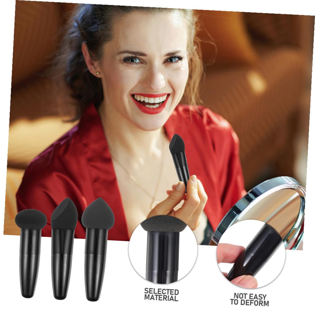 Tofficu Make Up Schwämme für Nass und Trocken Make Up 6 Stück in Stiftform aus Latex Tragbare Kosmetikschwämme Geeignet für Täglichen und Professionellen Gebrauch