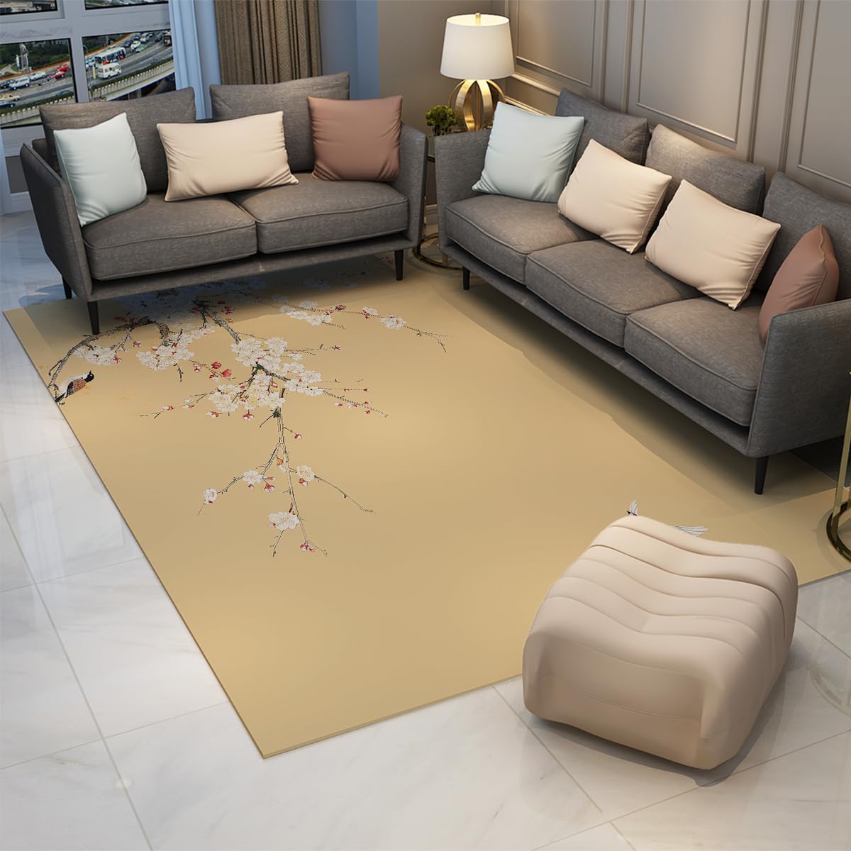 Dywan 120 x 170 cm chiński styl zmywalny salon