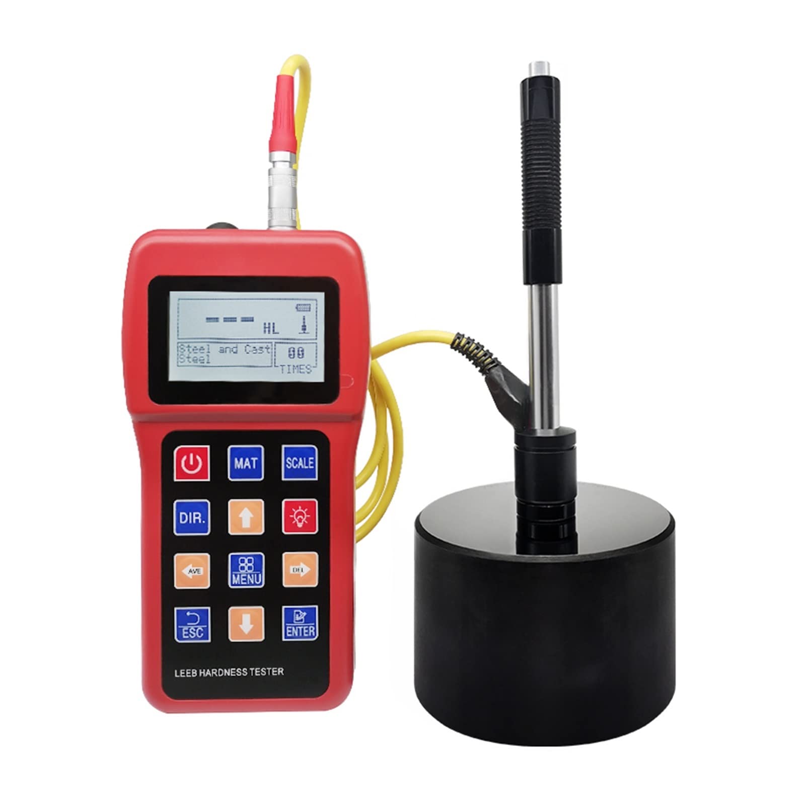 Härteprüfer, accuarcy 0,1 HRC. Metall Meter Leeb Härteprüfgerät Durometer for Stahl, Stahlguss, legiertem Werkzeugstahl, Metallmaterialien(D-type Probe All Set)