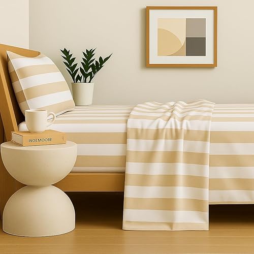 Miniatura 2 de Peru Pima Juego de sábanas Tamaño Queen, 4 piezas, 100% algodón Pima peruano, Percale, 415 hilos, refrescante, transpirable y suave, ropa de cama