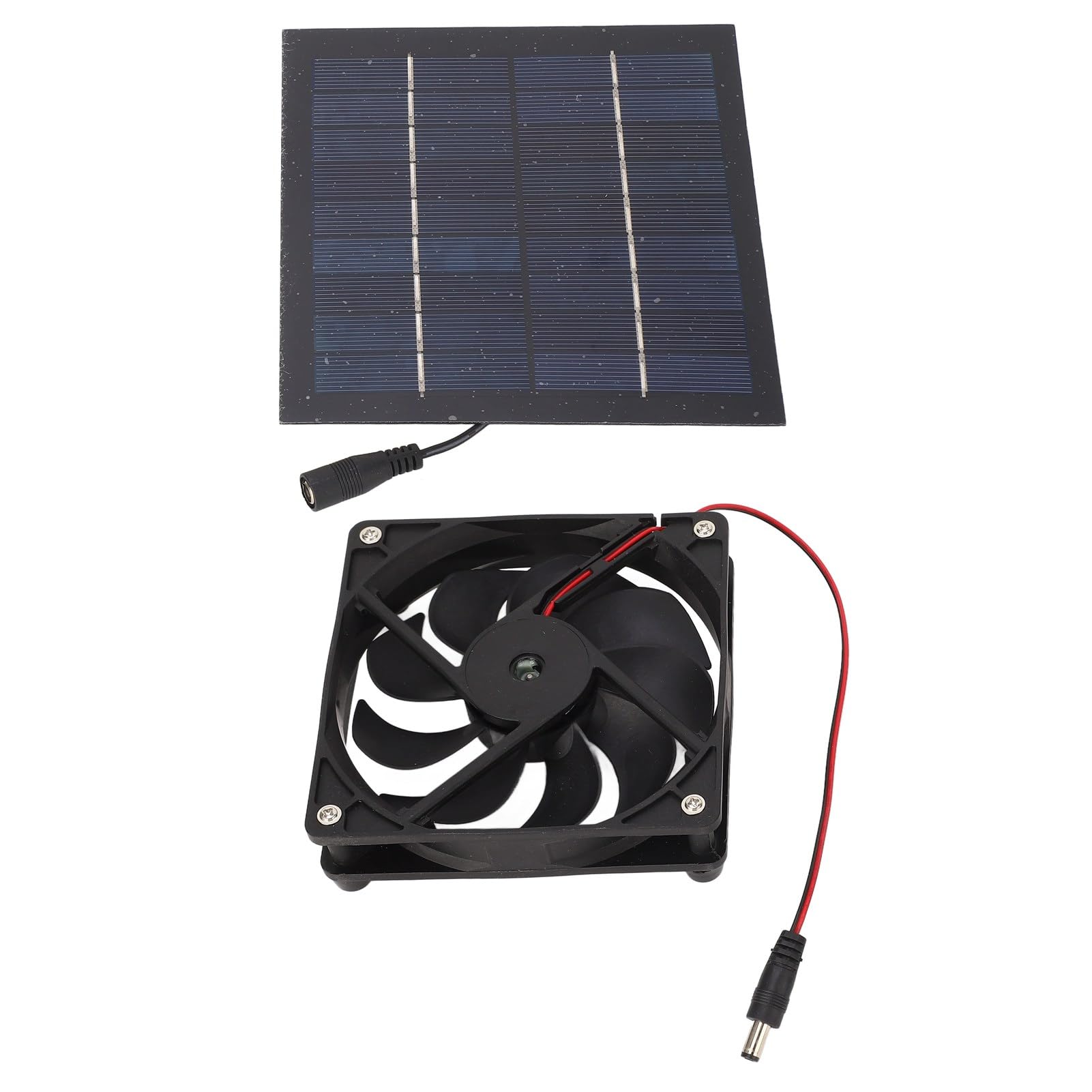 Kit Ventilatore Alimentato a Energia Solare da 50W, Ventosa di Raffreddamento a Parete, Ventola di Scarico Solare per Serre Capannoni di Scarico per Finestre di Pollaio