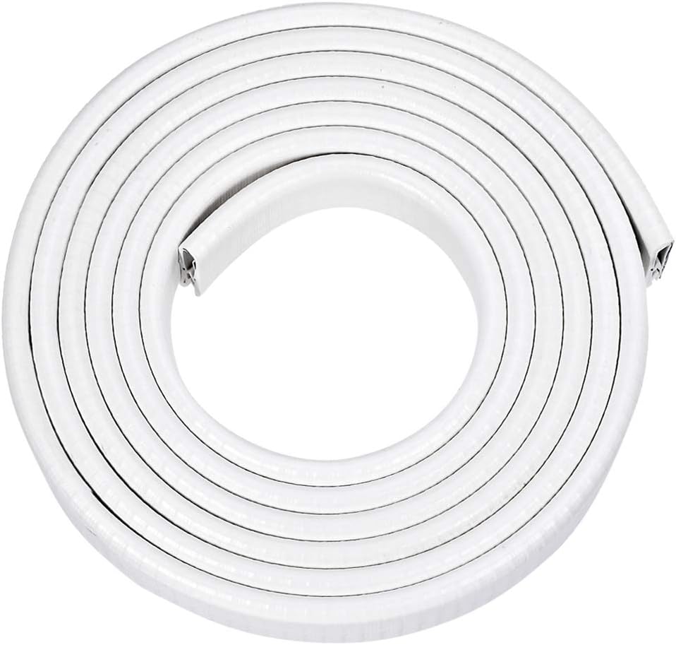 sourcing map Edge Trim U Seal Extrusion White U Channel Edge Protector