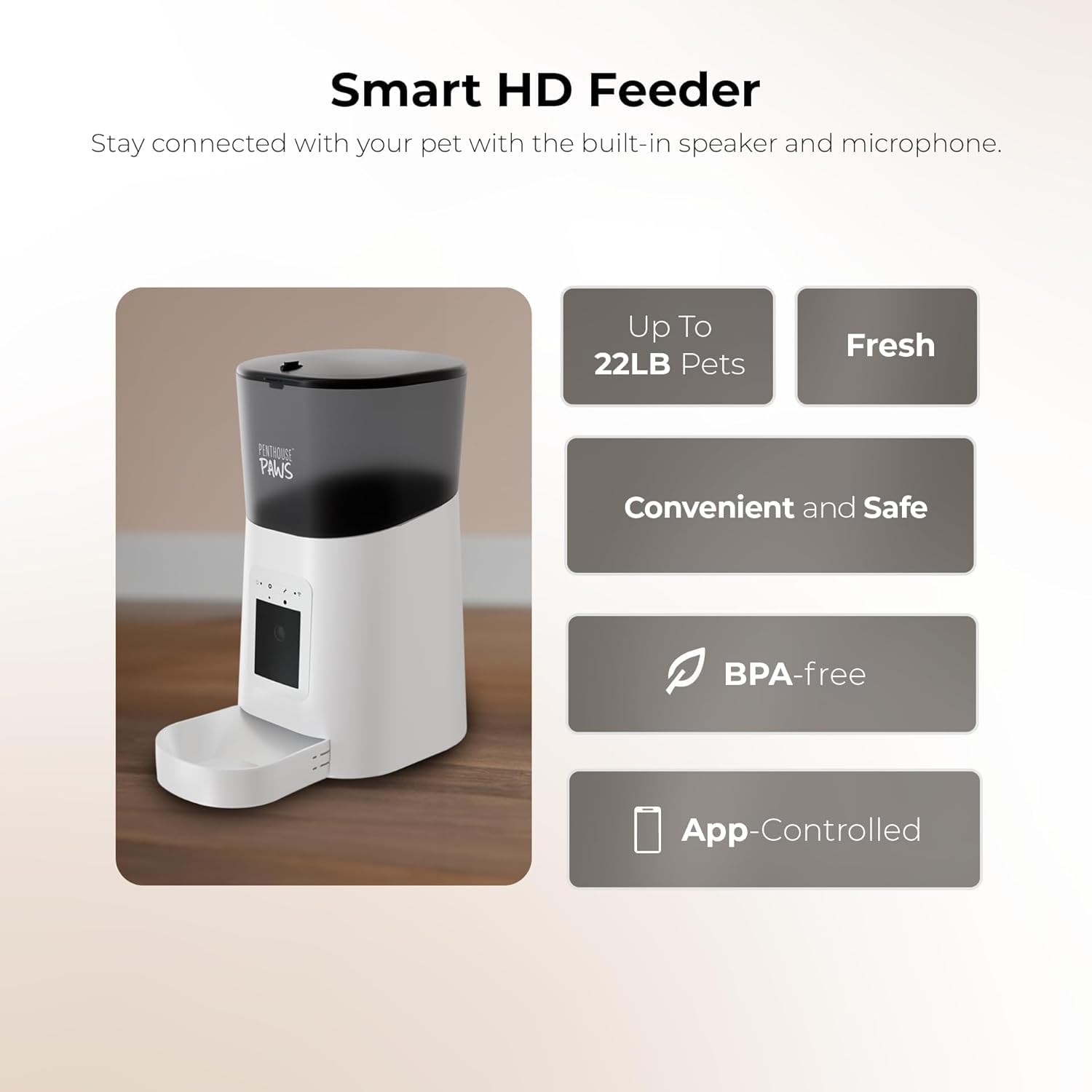Penthouse Paws Smart HD Feeder Gallery Image
