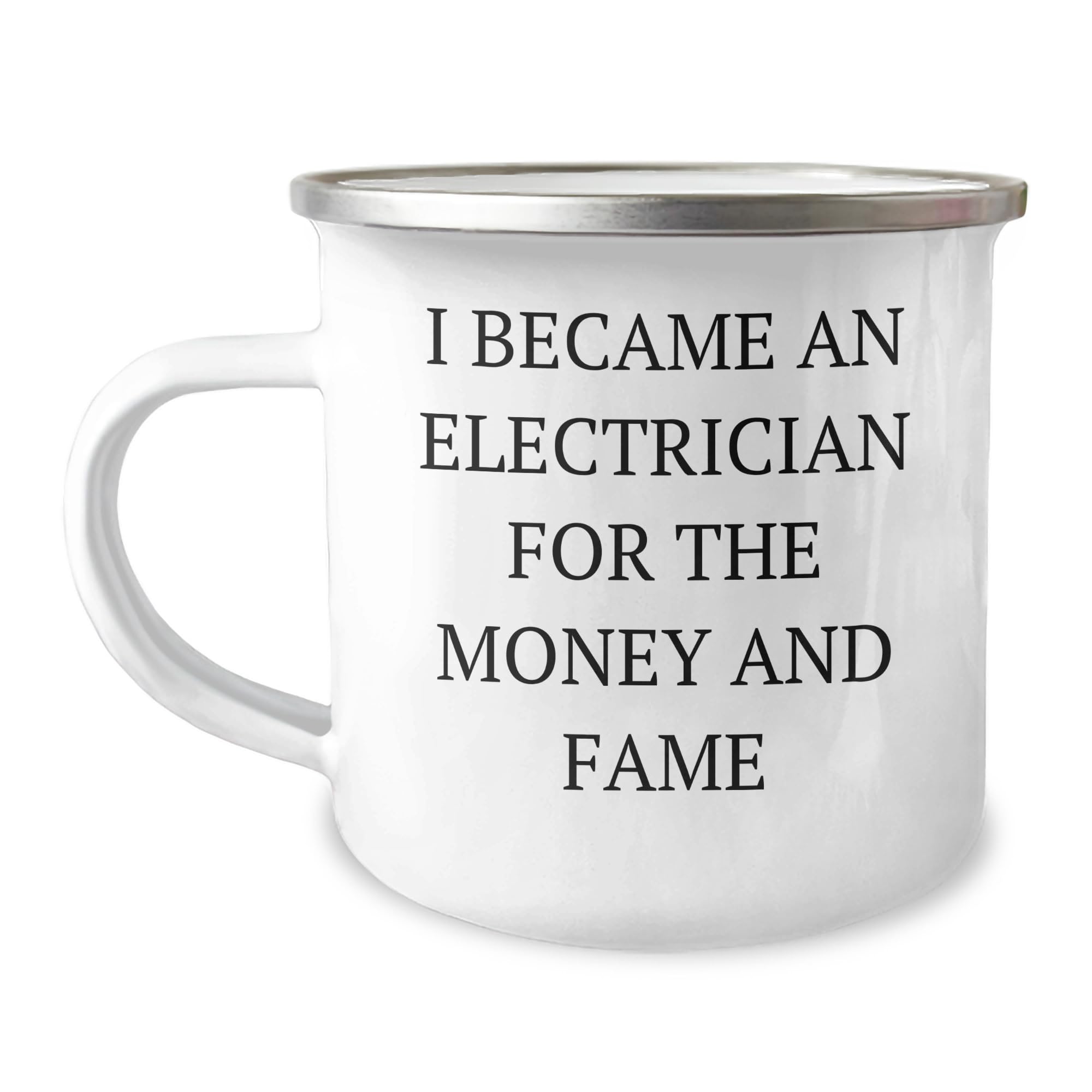 Electrician Gifts from Friends for Christmas - Funny Camping Mug I Became An Electrician F — funny ceramic mug from ShopProudGifts