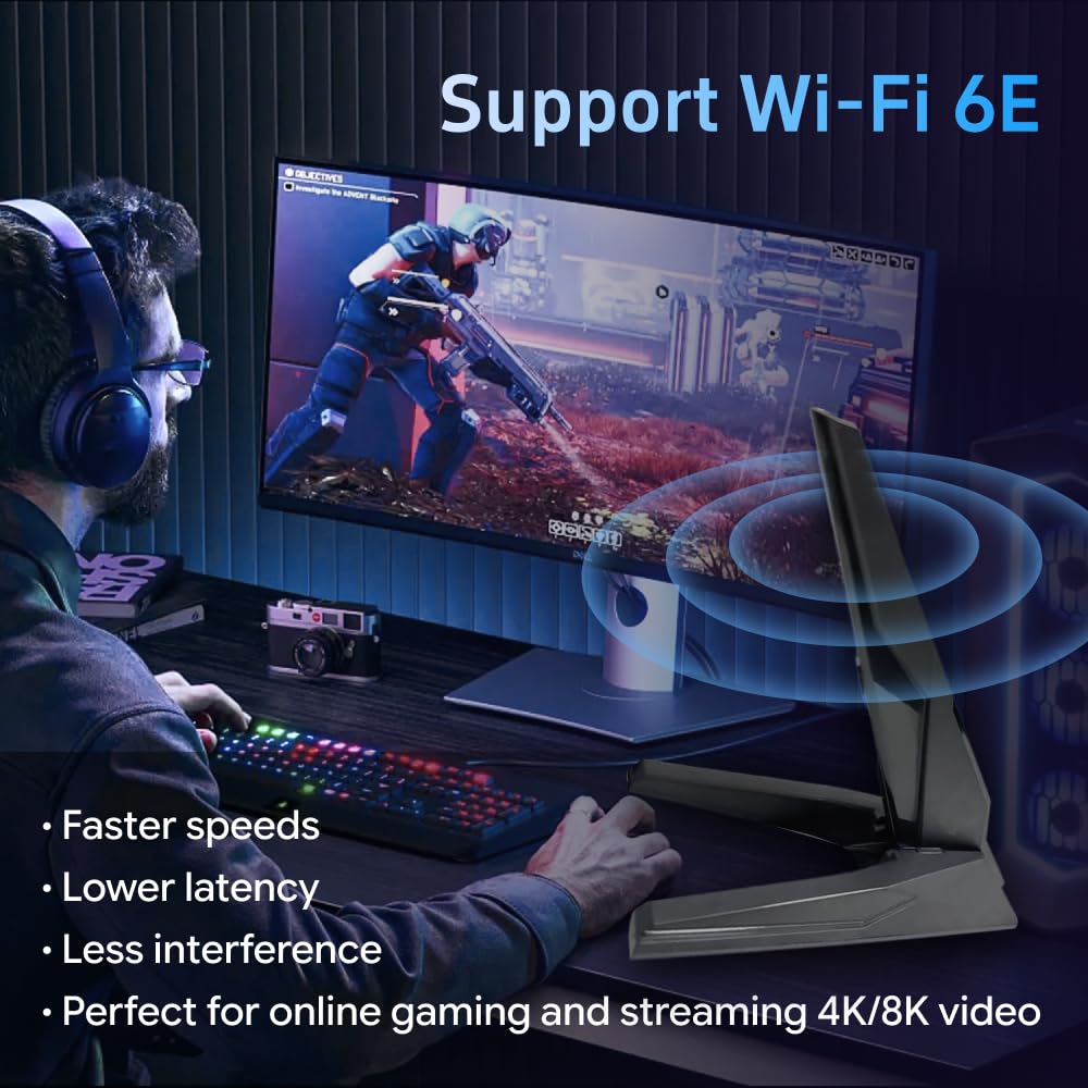 Amazon.co.jp: WiFi 7 2T2R デュアルバンド WiFi 6E 移動アンテナ MSI