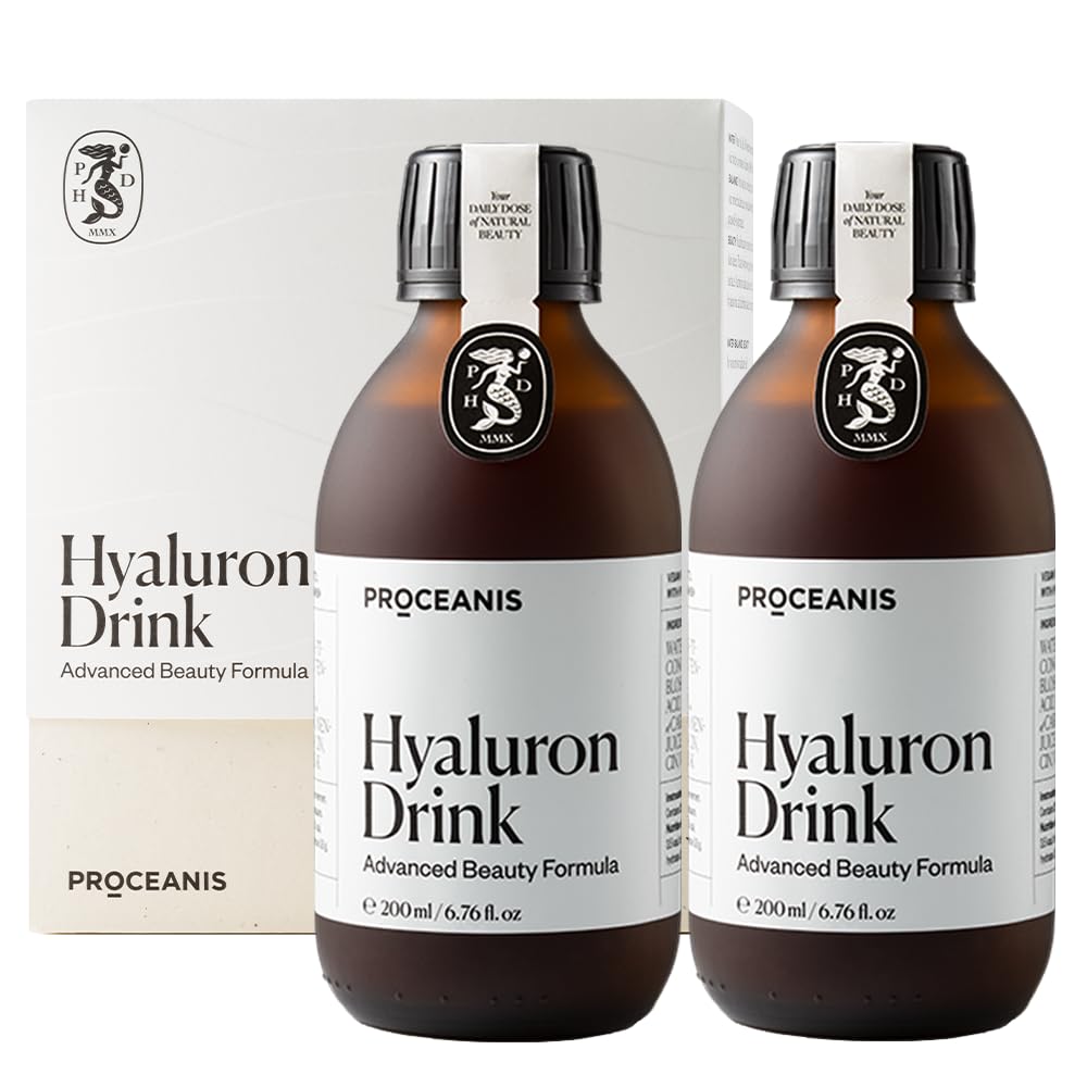 PROCEANIS Hyaluron Drink – Hyaluronsäure hochdosiert, 6-Wochen-Trinkkur, vegan, 400 ml
