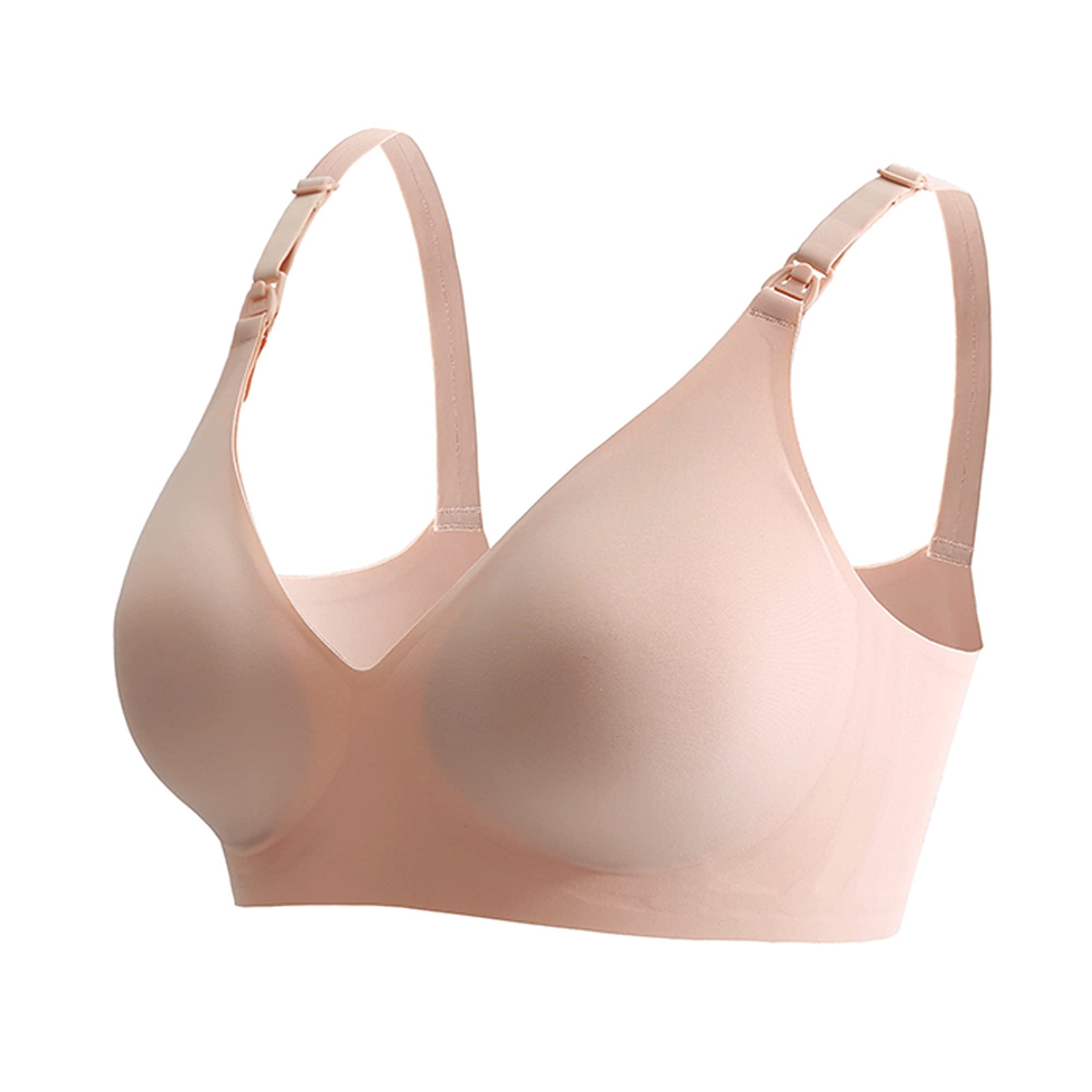 WENJUN - Reggiseni per allattamento al seno, da donna, senza fili, per dormire, per maternità, allattamento, per gravidanza, colore: tono della pelle, taglia 70 C