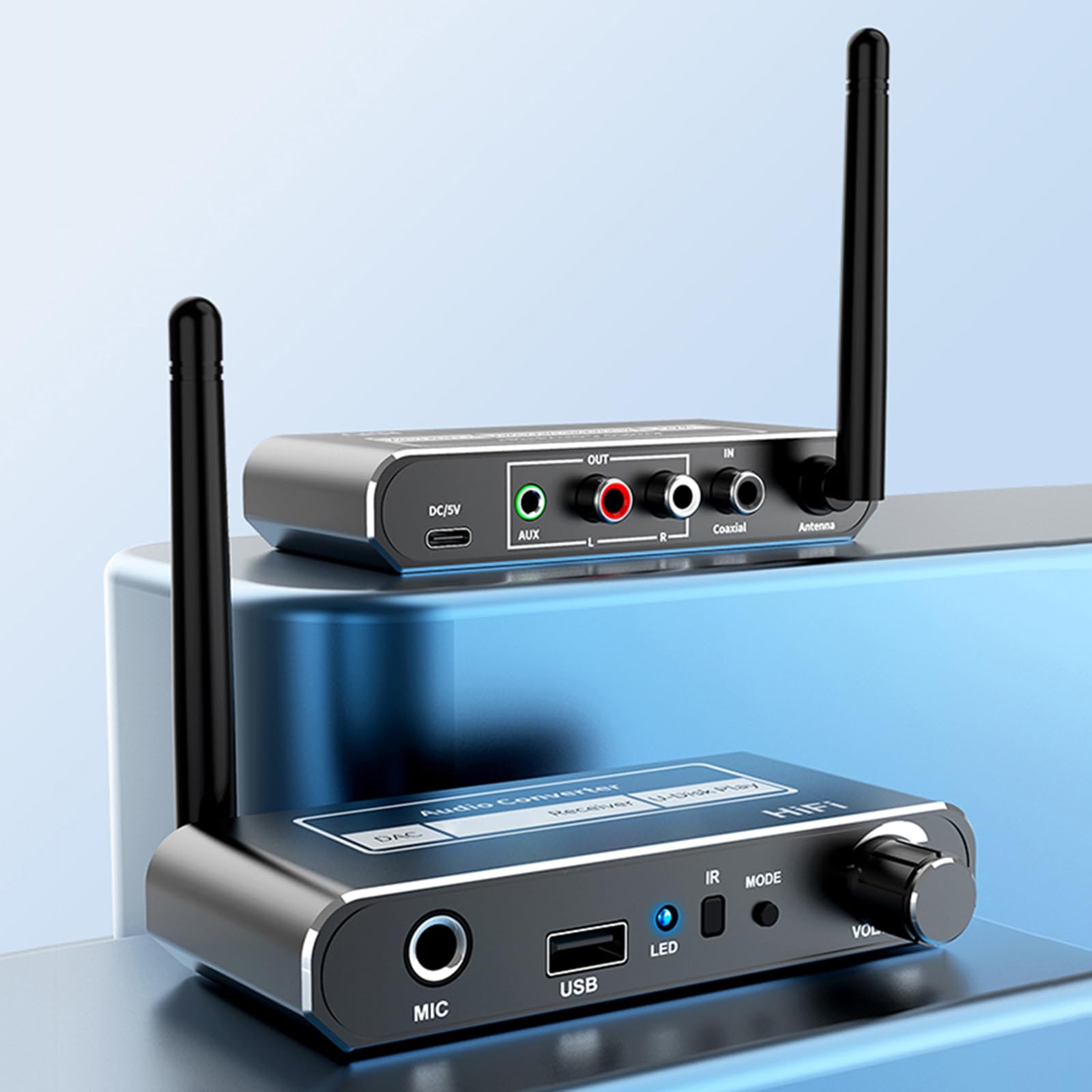 Adapter audio Bluetooth 5 2 AUX RCA koncentryczny USB