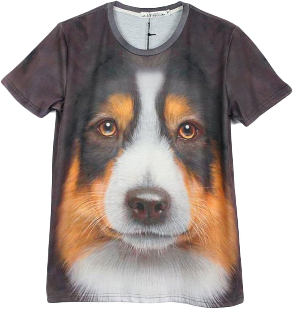 Prettyard Men Women Dog Bernese Mountain Animal Big Face Summer Short T-Shirt Tee - US(Men:XXS = Women:4/S) Ignore Our tag