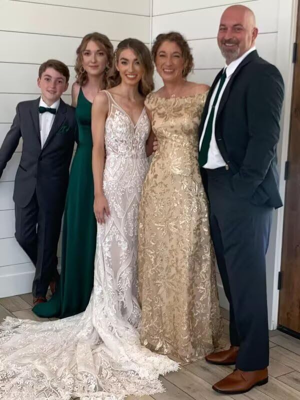 Mother of The Bride Dresses for Women Off The Shoulder Mermaid Sequin Formal Wedding Guest Dress4