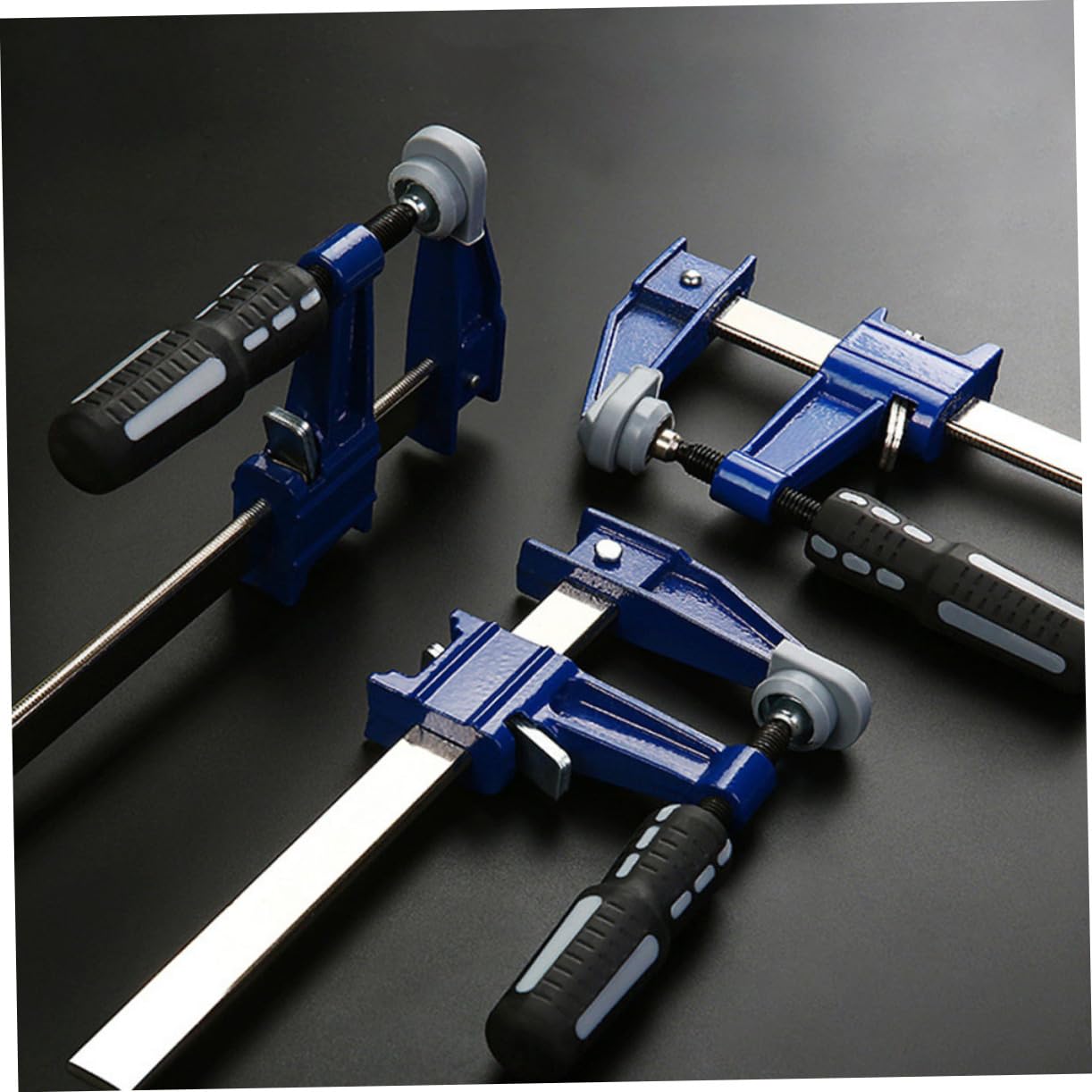 NUOBESTY Morsetto da Carpentiere F Clip Veloce 18 Pollici in Metallo Blu, Morsetto a Barra per Lavorazione del Legno, Attrezzo Professionale per Falegnami Uso Quotidiano