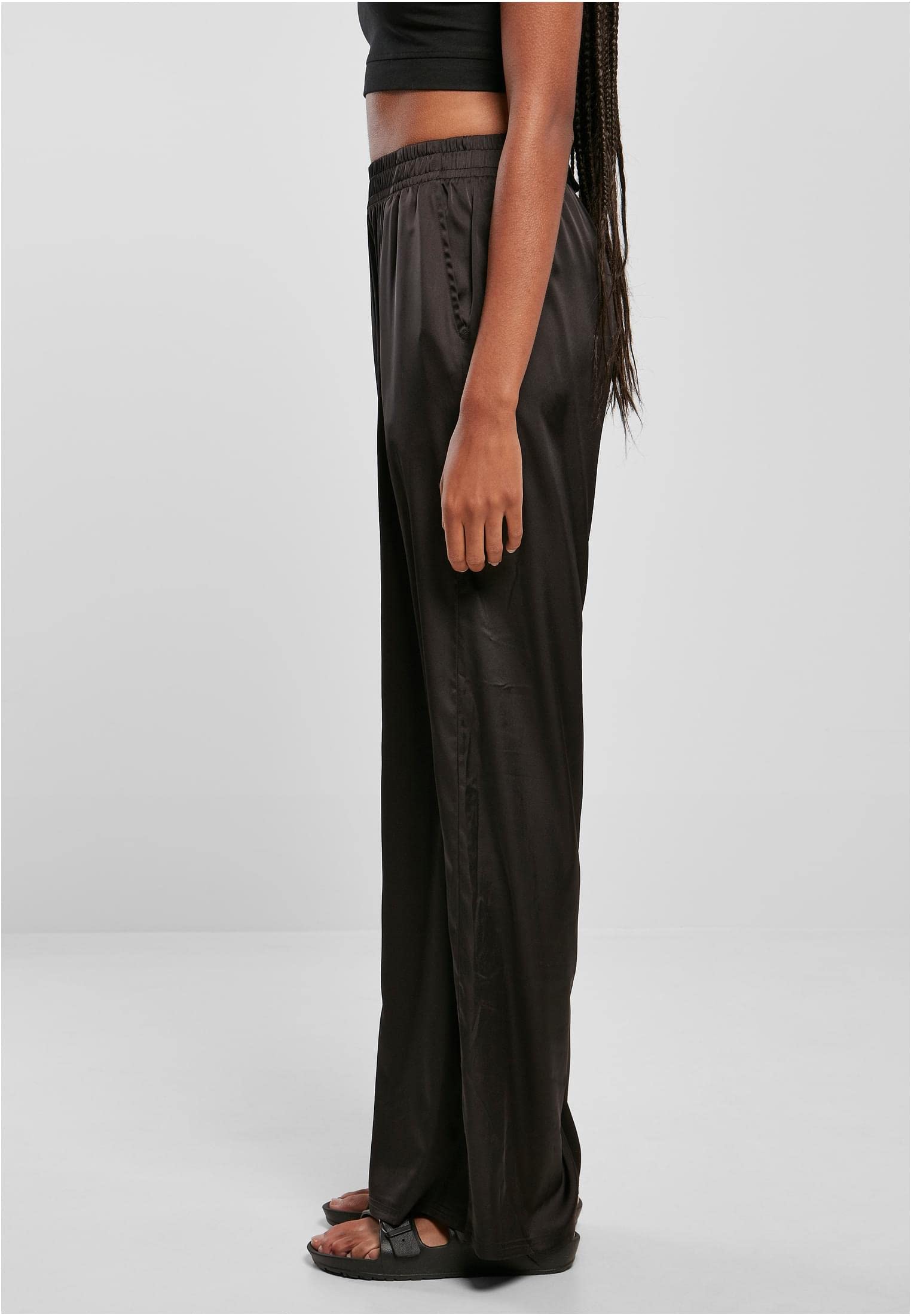 Urban Classics Damen Ladies Satin Wide Leg Pants
