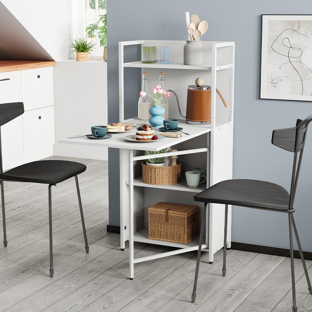 Vicco Scrivania Savio, Bianco, 30-100 x 57 cm