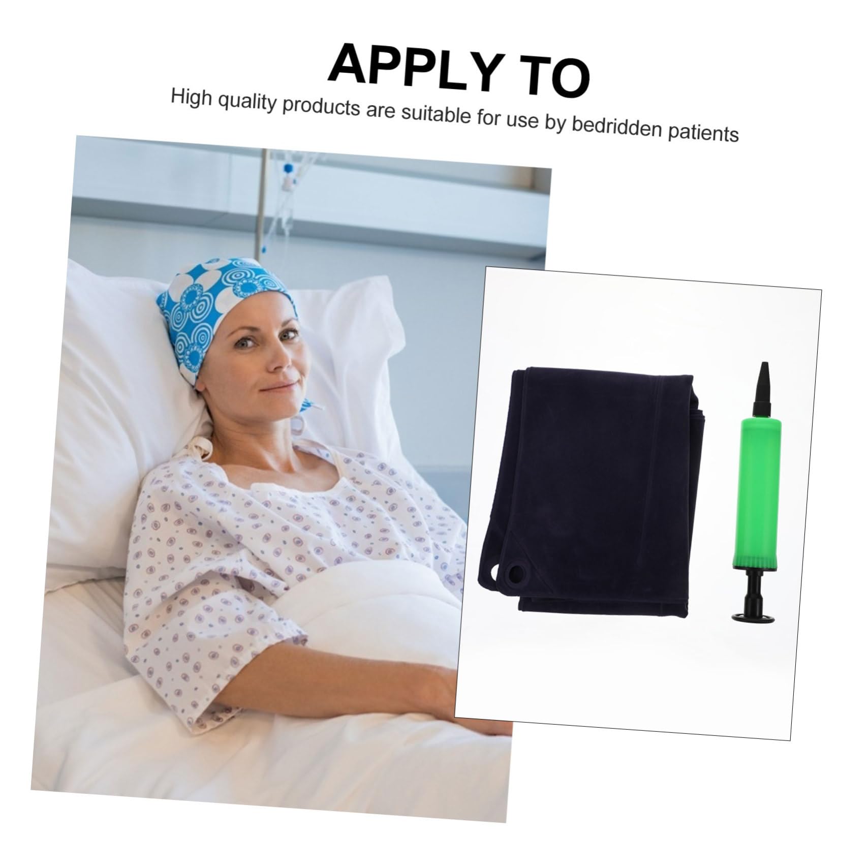 WOFASHPURET Inflatable Seat Cushion Hollow Wheelchair Pad for Pressure Relief Soft Flocking Material Lightweight and Portable for Home Outdoor Use for Patients and Bedridden