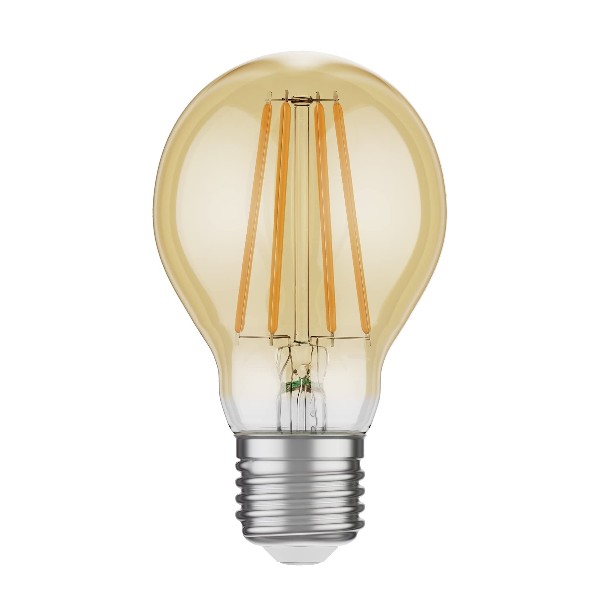 ledscom.de 12x lampadine LED E27, A60, bianco extra caldo (2400 K), 7 W, 778lm, dimmer a 3 livelli, color oro