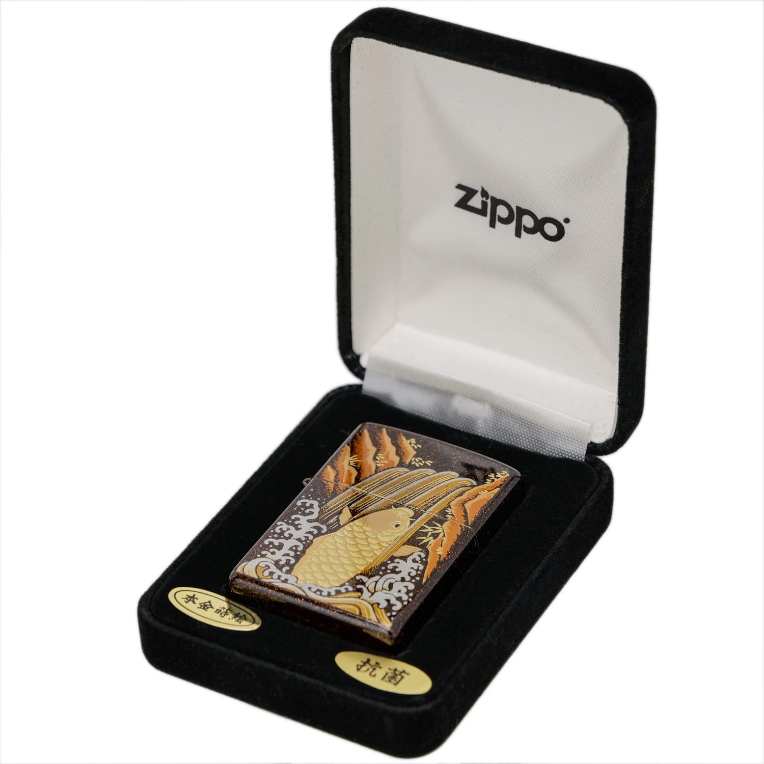 Amazon.co.jp: ZIPPO(ジッポ) ライター 鯉 本金蒔絵 梨子地 金