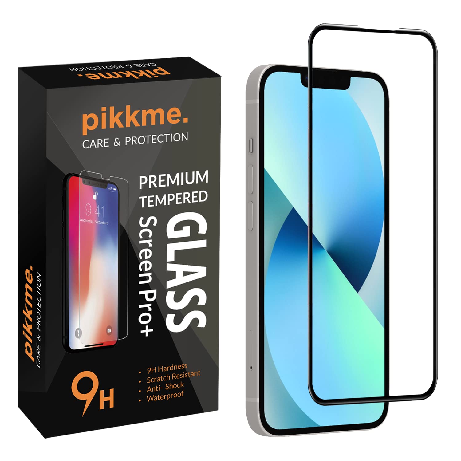 Pikkme Tempered Glass Screen Protector for iPhone 13/13 Pro Edge to Edge Coverage with Easy Installation kit (B09RQ3GQDS) Amazon Price History, Amazon Price Tracker