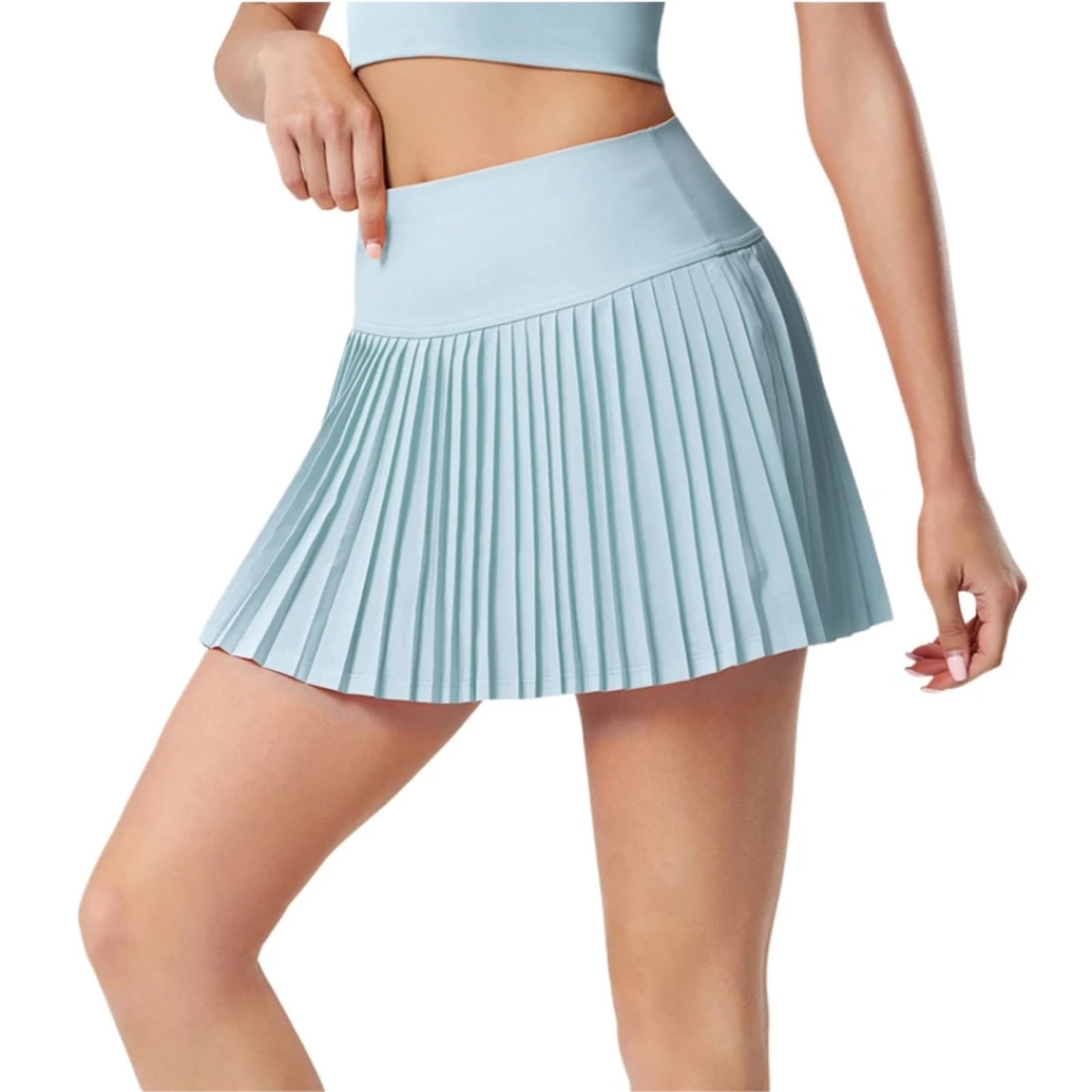 Mallas Cintura Alta Mujer, Faldas pantalón Tenis, Cortos Yoga, Plisadas, Lisas, con Bolsillos, Deportivas Falda Tenis Mujer