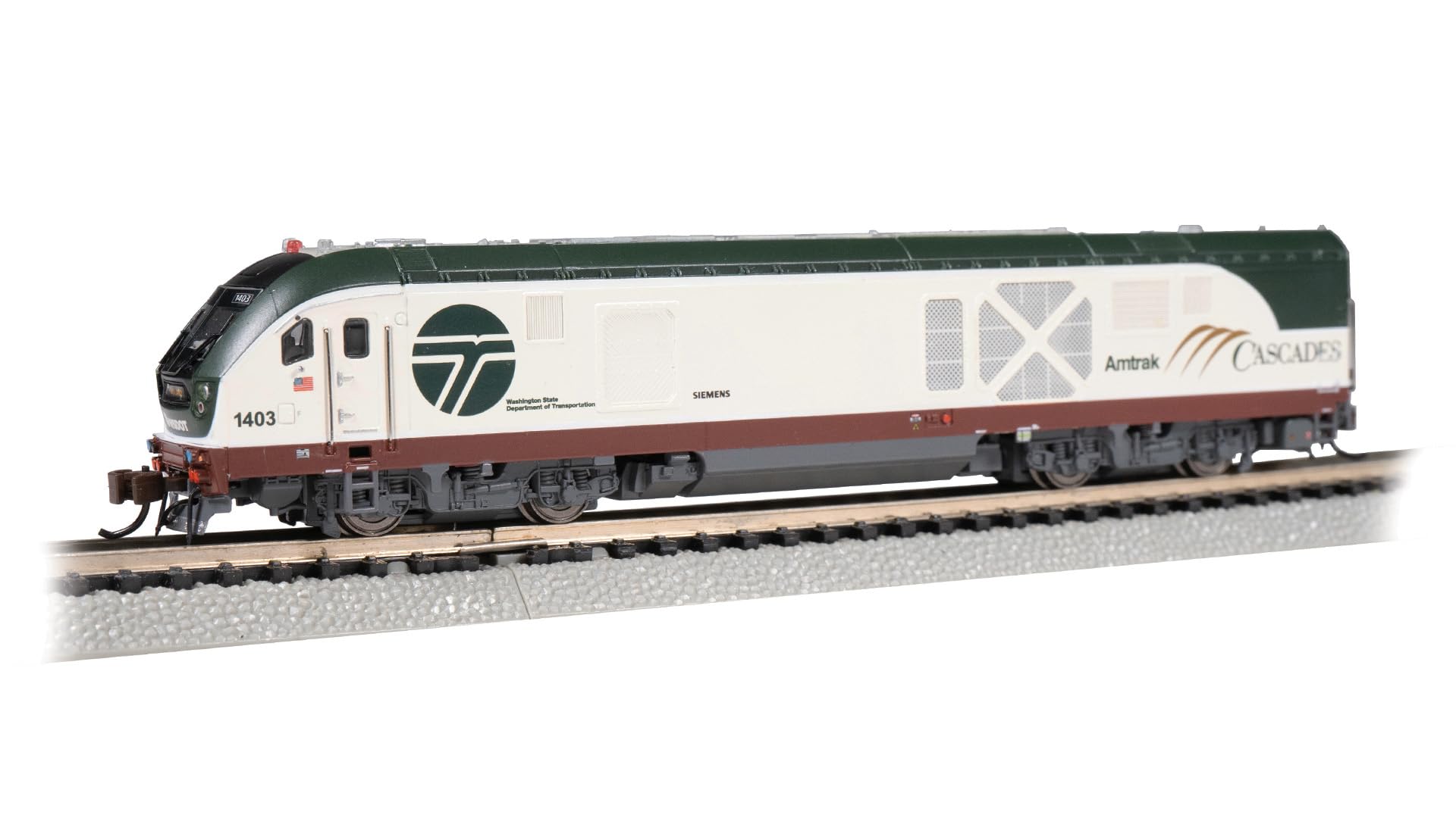 Bachmann Trains - SC-44 Charger - TCS DCC WOWSOUND® Equipped Locomotive - Amtrak Cascades® (WSDOT) #1403 - N Scale