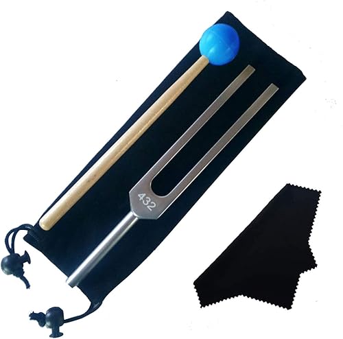 Diapasón de aleación de aluminio de 432 Hz, con martillo de madera y paño de limpieza para afinar piano violín, guitarra, curación perfecta,