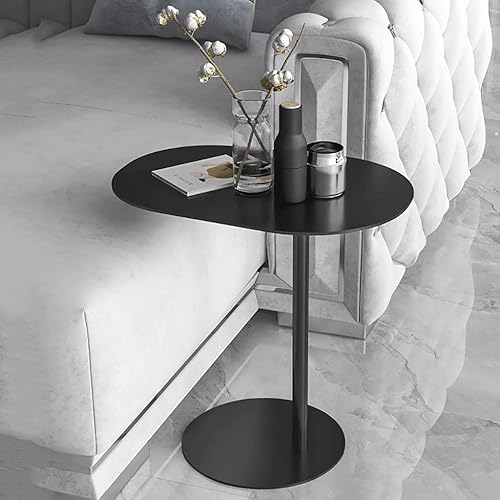 Miniatura 6 de Mesa auxiliar de sofá, mesa auxiliar de hierro en forma de C, mesa de noche para dormitorio, mini mesa de esquina, tienda de té con leche,