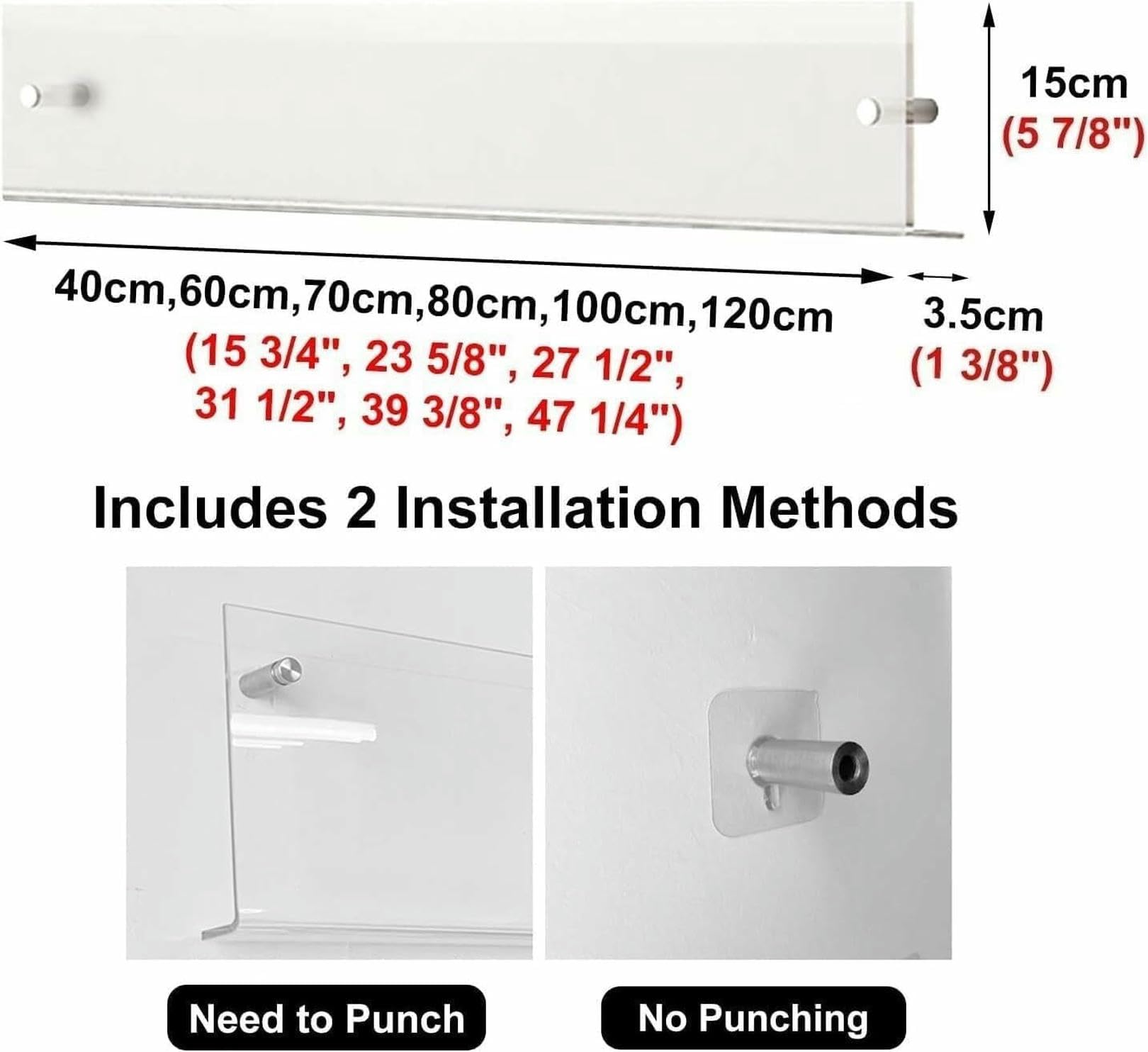 Wall-mounted Magazine Rack, Made Of Clear Acrylic, Sturdy And Easy To Install-