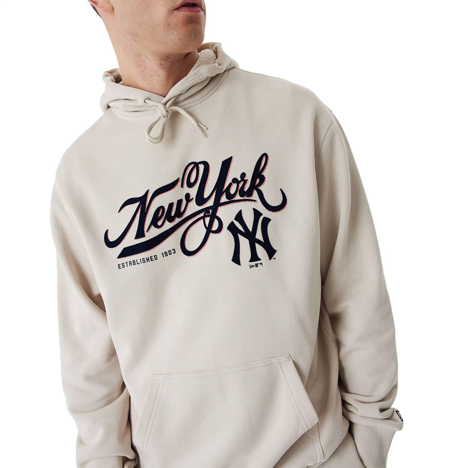 New Era Bluza z kapturem Mężczyźni Mlb Retro Grphc Os Hoody Neyyan Stnnvy New York Yankees