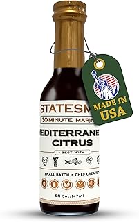 Statesmen Mediterranean Citrus 30 Minute Marinade, 5 oz – Gluten-Free, Vegan, Lactose-Free Herb & Citrus Marinade for Chicken, Fish, Shrimp & Vegetables
