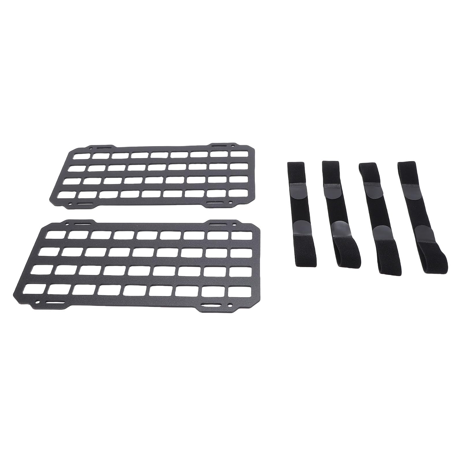 Qqmora Organisateur de Panneau Molle pour Pare-soleil, 2 Pièces, avec Rangement Polyvalent pour Outils et équipements dans la Voiture, ABS 30.5x14.7cm