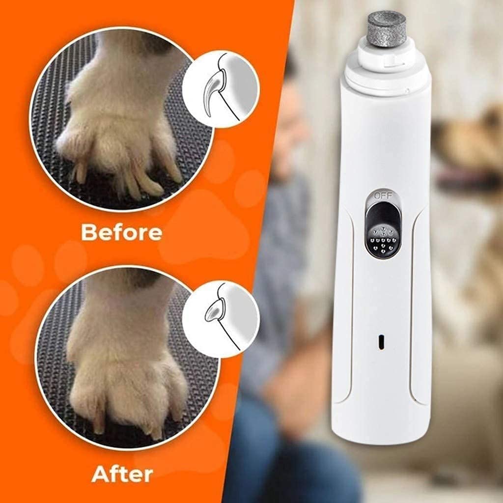 Molinillo de Clavo para Perros Profesional Pet Pet Pet Trimmer para Gatos, Perros Grandes, medianos y pequeños - alisado de Pata indolora, Aseo, Herramienta de Recorte □ Recargable, bajo Ruido