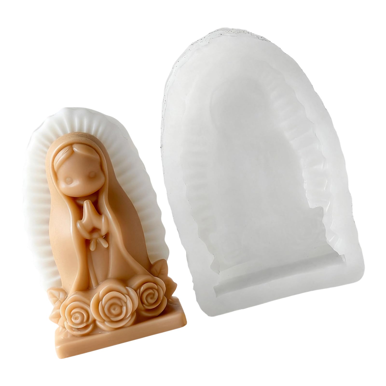 Alksubbm Praying Girl Silicone for and Soap Creation Decorative Home Accent Soap Making
