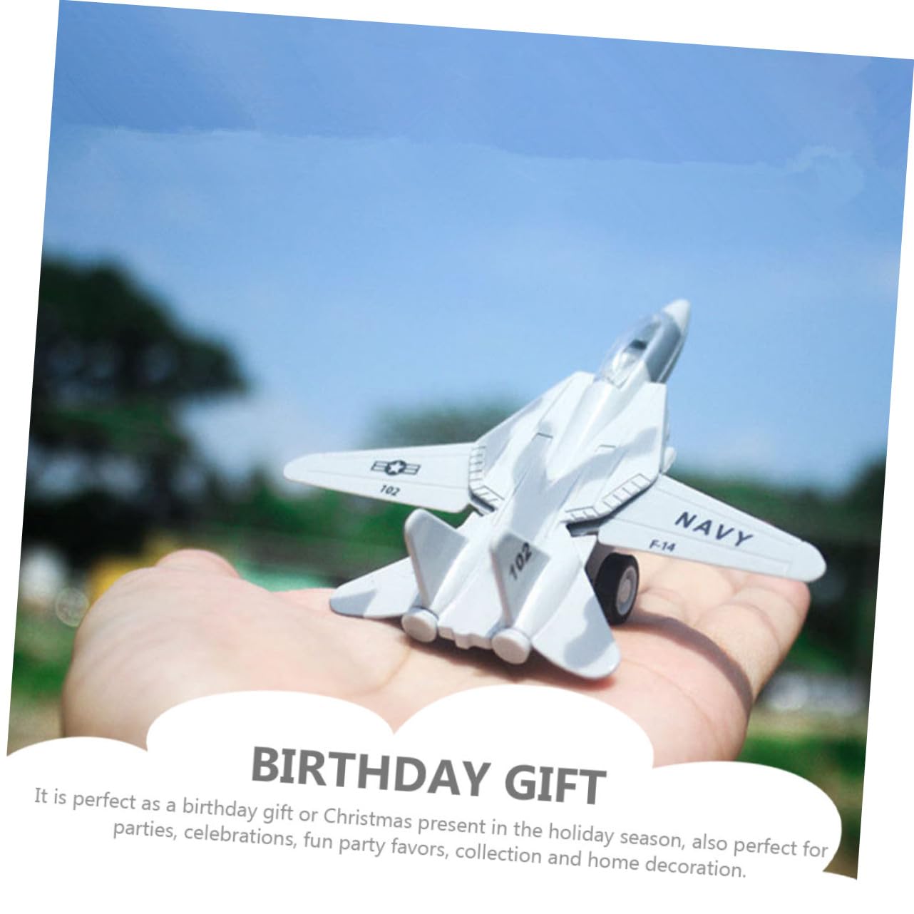 4 Piezas de Juguetes de Aviones de Aleación Motor de Fricción para Niños, Mejora Habilidades Cognitivas, Adecuado para Colección y Obsequio de Navidad