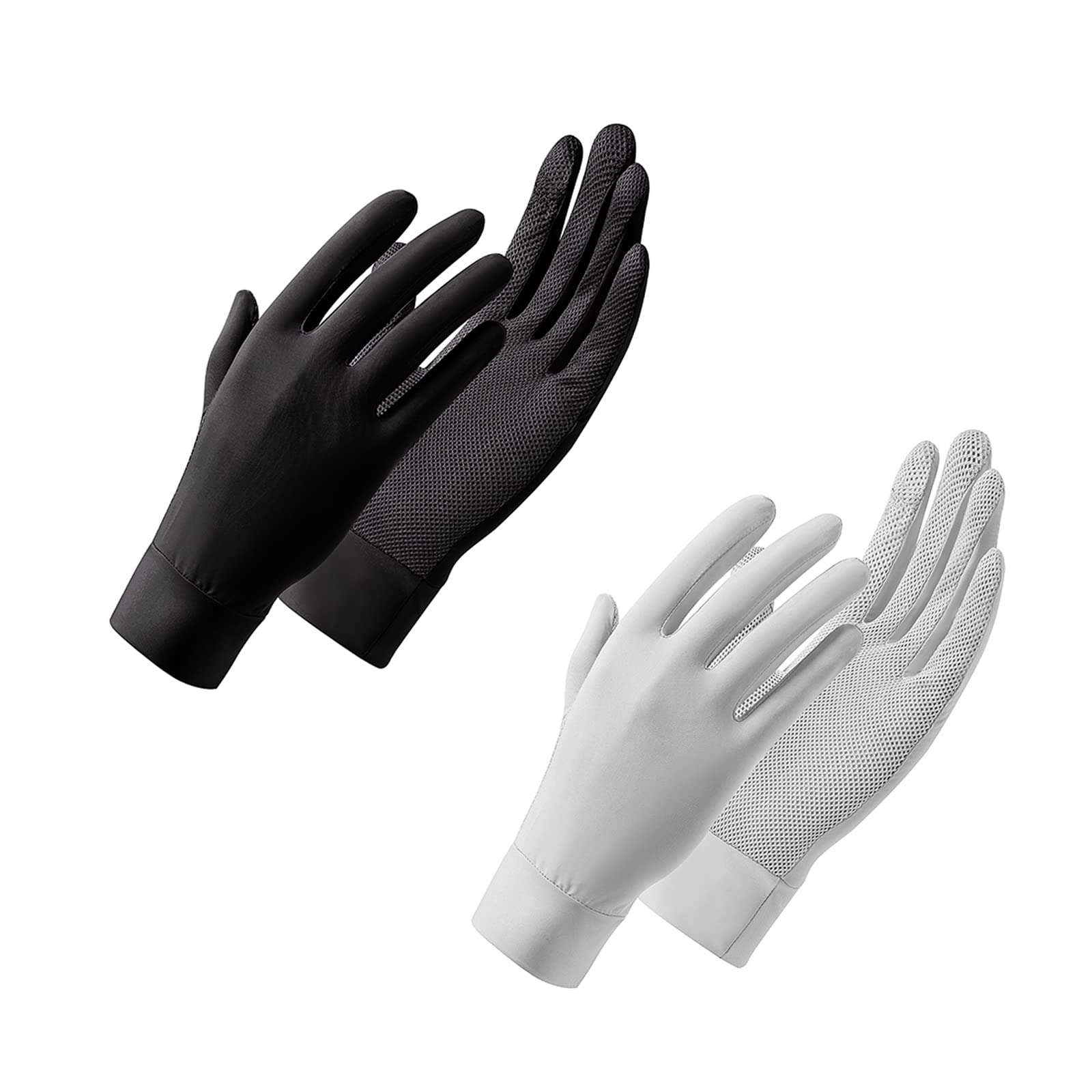 2 Pair UV Sun Protection Women Driving Gloves Touchscreen Mittens for Cycling Golf Driving Fishing Running and Summer Wedding