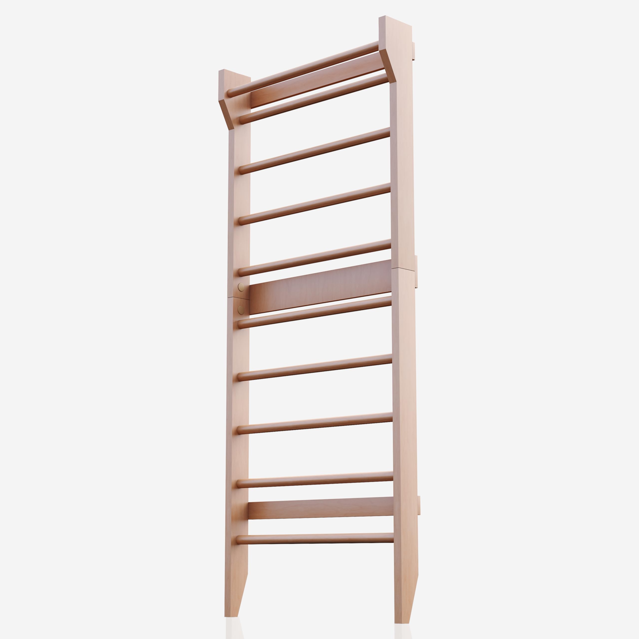 Physionics® Échelle Suédoise - pour Adultes et Enfants, Peu Encombrante, en Bois Durable, Charge Max 100 kg - Espalier Gym, Barres de Stalles, Fitness, Sport, Maison