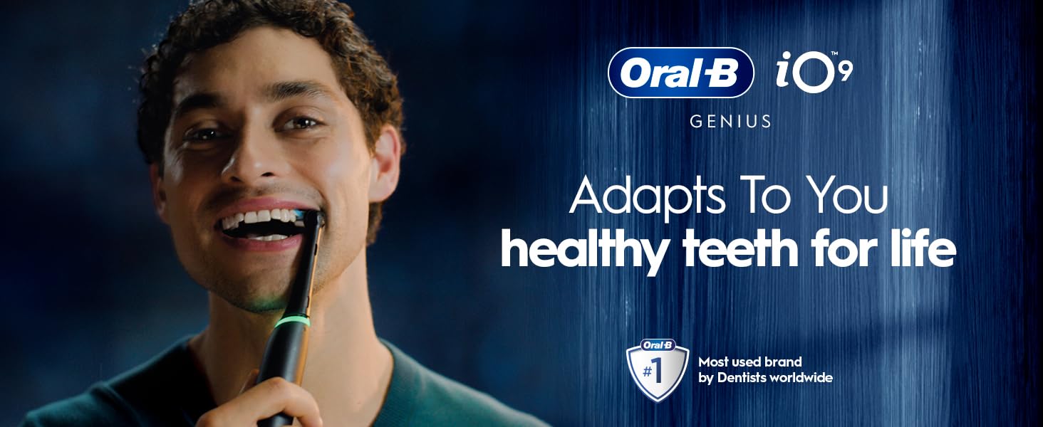 Oral-B iO Series 9 - Cepillo de dientes eléctrico con 4 cabezales de cepillo de repuesto, alabastro blanco