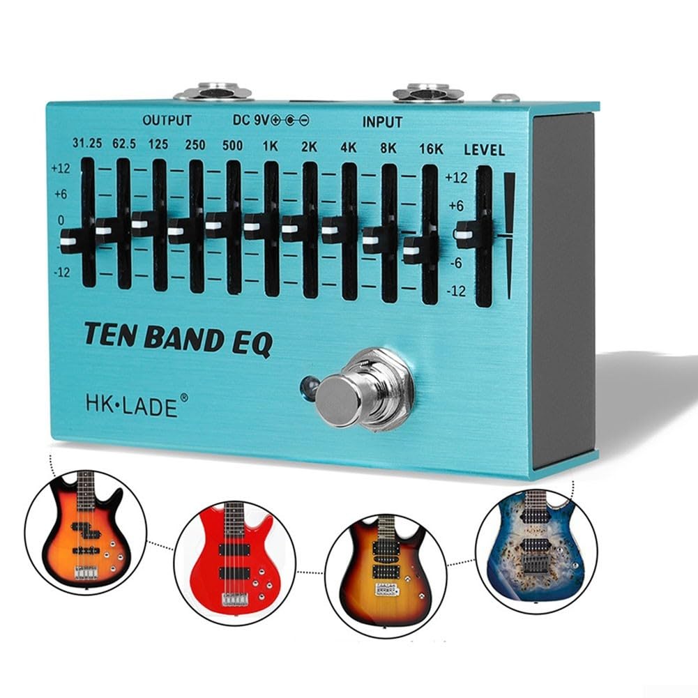 Aluminium EQ Equalizer Pedal 10-Band für Gitarre