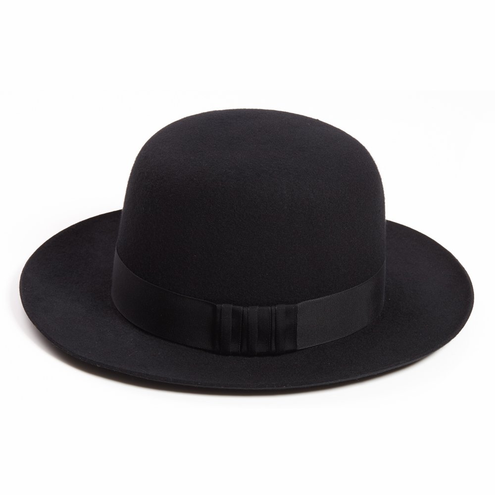 DASMARCA Mens Knightsbridge_SW9 Winter Wool Felt Black Hat -L