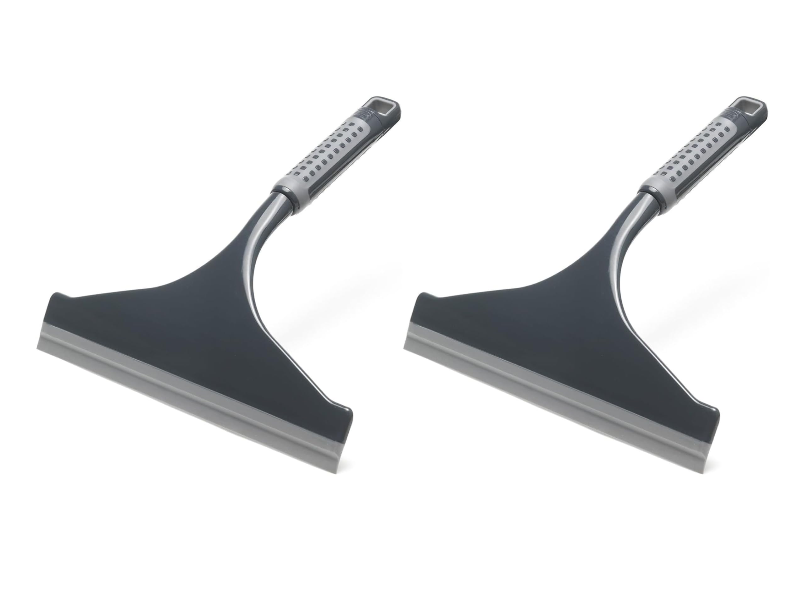 Addis ComfiGrip Shower & Window Squeegee – Streak-Free Rubber Blade for Glass, Tiles & Mirrors – Metallic Finish – Twin Pack