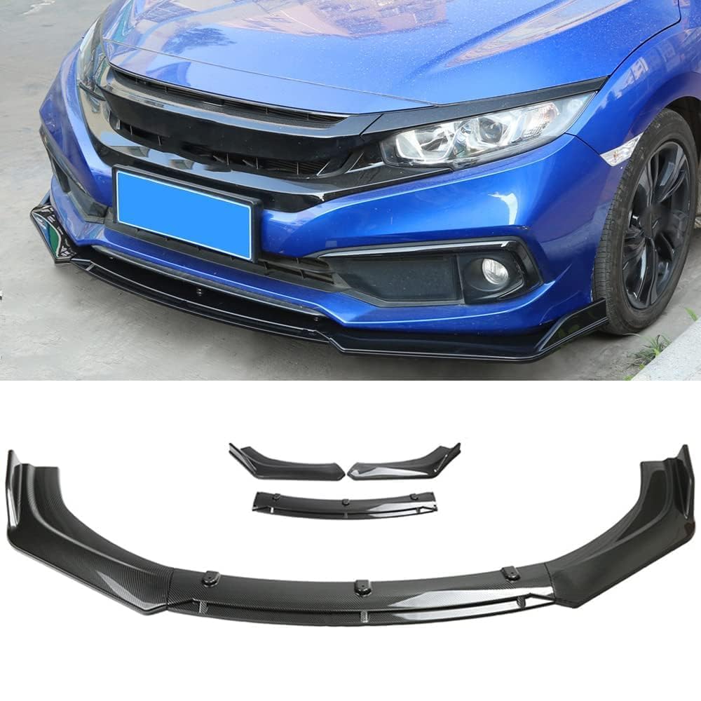Coche Alerón Delantero, para Volvo XC60 2018-2023 Coche Parachoques Delantero Spoile Difusor Spoiler Labio Protector Coche Accesorios,B