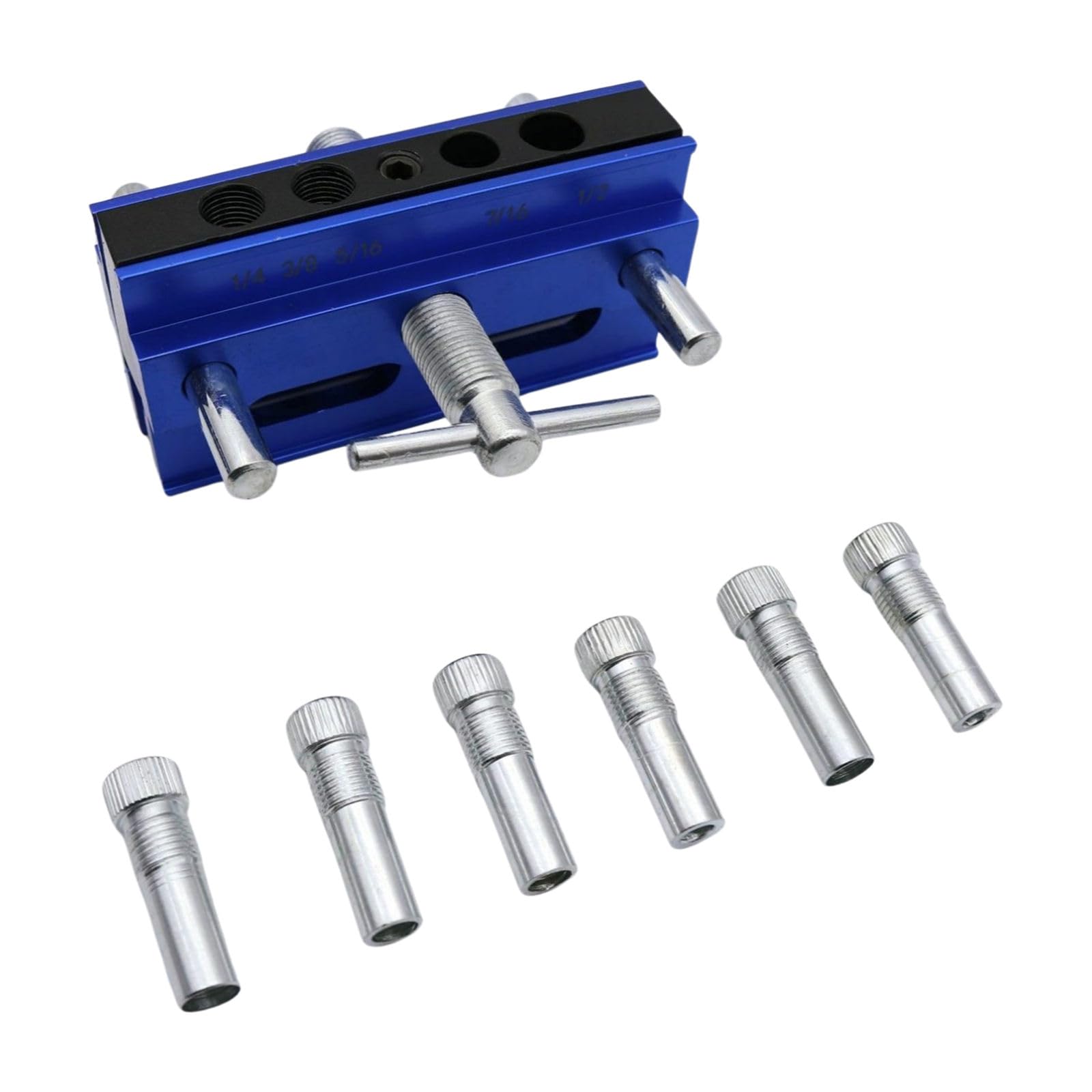 Centering Doweling Jig Widen Wood Dowel Jig Kits Drill for Straight Holes 6 Drill Guide Bushings Set Professional Woodworking