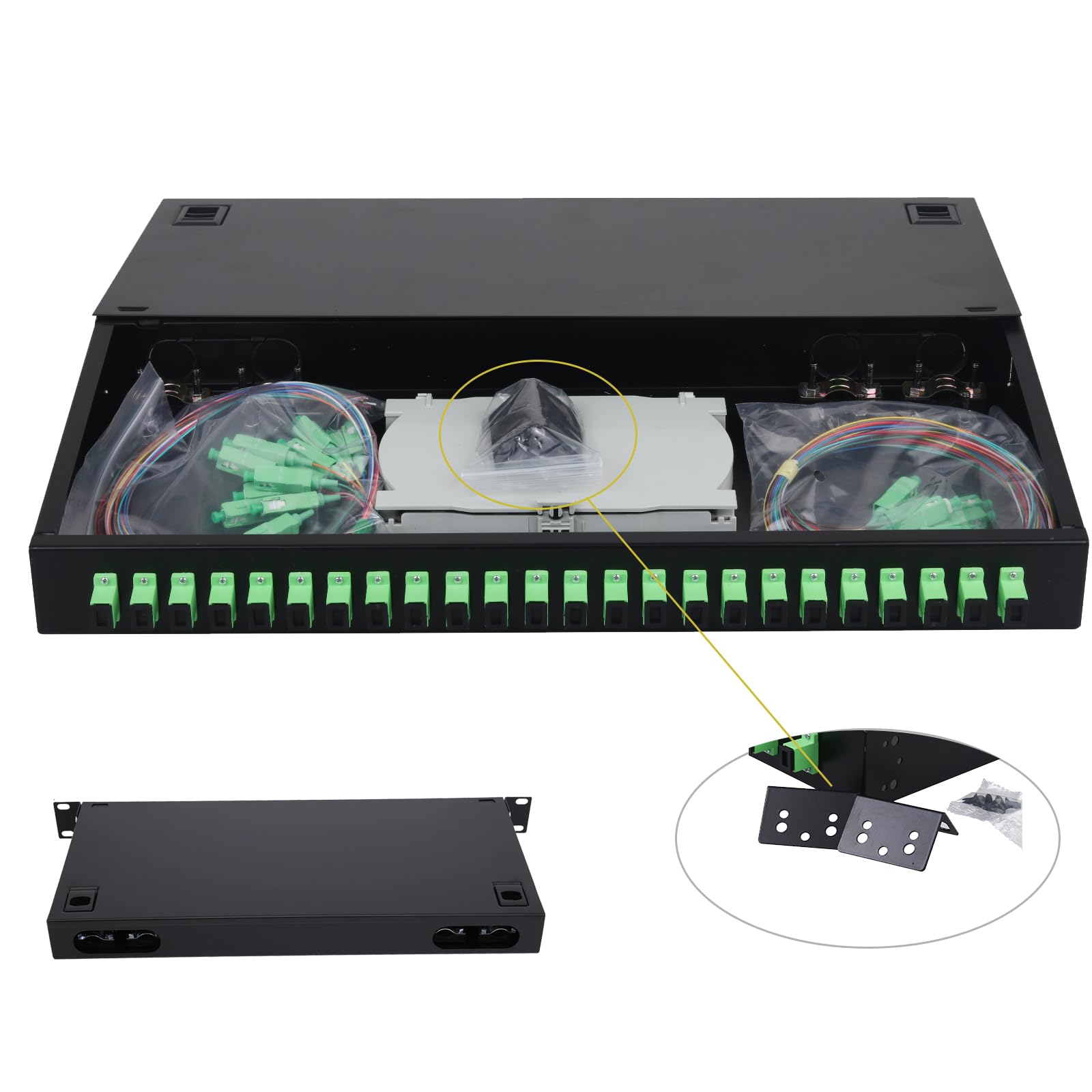 Fiber Distribution Box Xunsomten 6-Port SC-APC Rack Mount Fiber ...