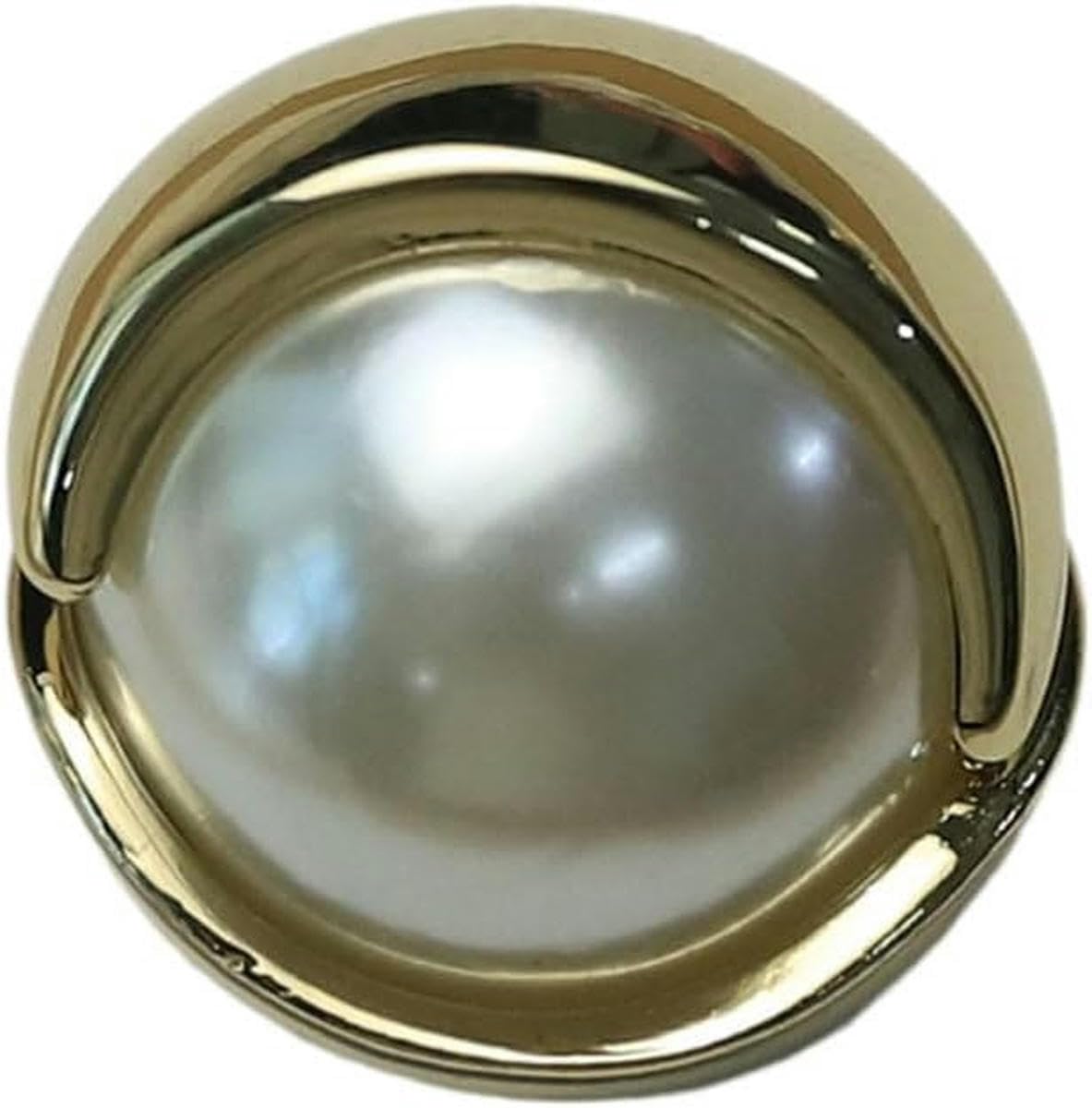 Cyrkonie Sztuczne perły Guziki do szycia, 10 szt. guzików z imitacji pereł i kryształków, dzwonek, wielokolorowe, różne rozmiary, do szycia(Gold,23 mm)