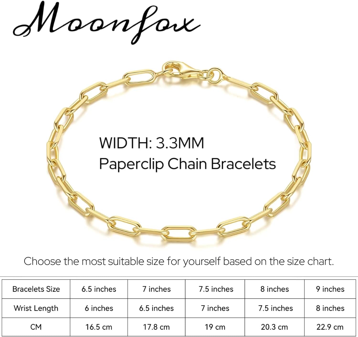 14K Gold Bracelets for Women & Men Dainty Gold Paperclip Chain Bracelet for Women Cute Stackable Bracelets Jewelry 6.5 in-9 in - Image 7