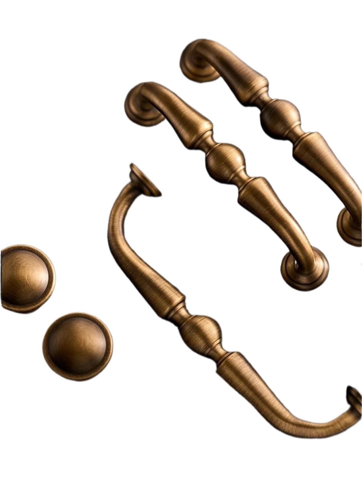 Qvorlth Vintage Cabinet Pulls 2pcs Bronze Cabinet Pulls Brass Creative Personality Kitchen Drawer Wardrobe Knobs and Handles(Hole spacing-96mm)
