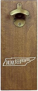 Torched Drink Beer From Here Magnetic Beer Bottle Opener with Cap Catcher (Tennessee) | Wall Mounted Bottle Opener Refrigerator Magnet | Makes a Great Gift for Men, Beer Lovers, and Collectors |