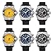 Quick Release Canvas Nylon Straps For Breitling Watches, Replacement Nylon Watch Band For Breitling Watches - Multiple Colors (24mm, Black - White)