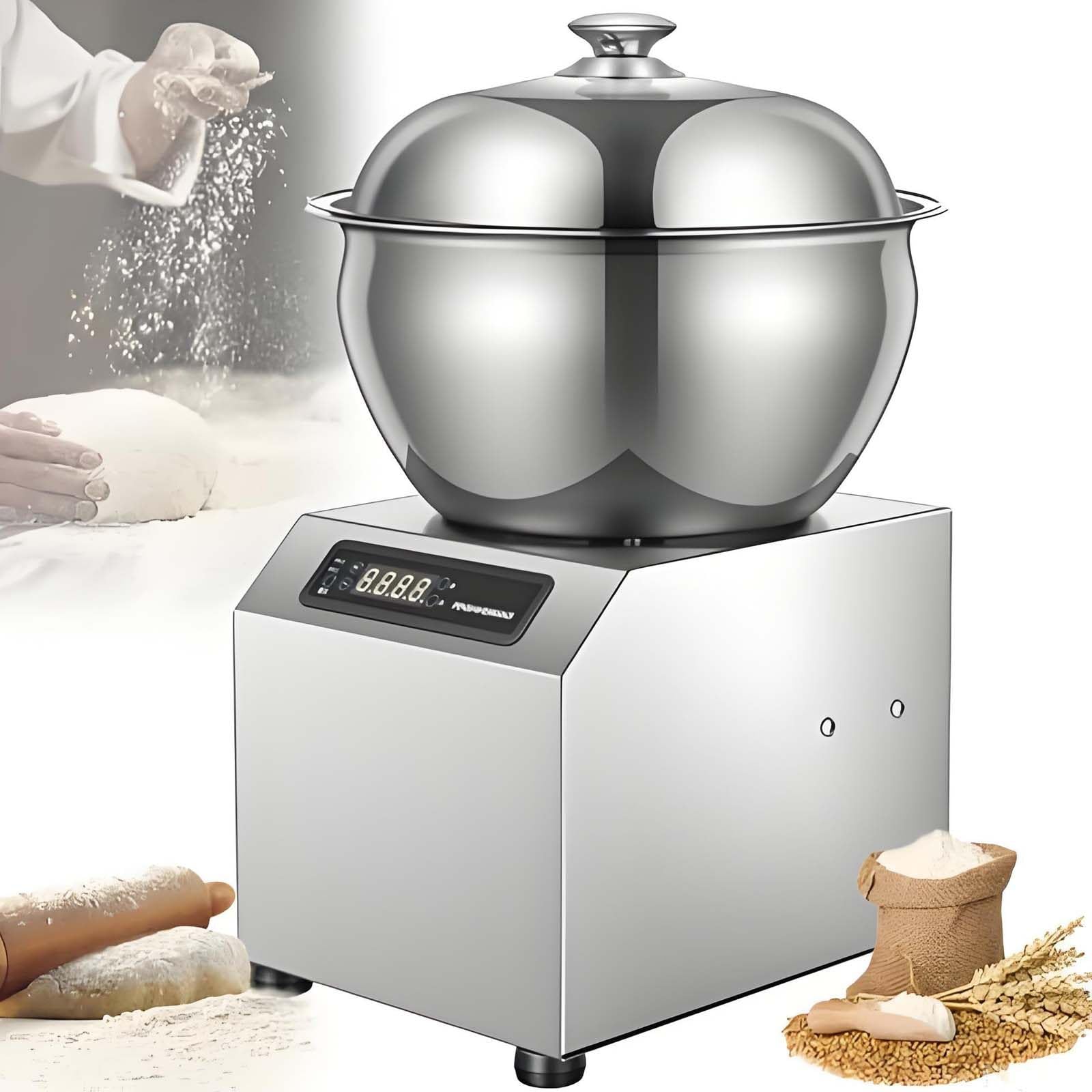 GUTYGIO 5kg/8KG Large Capacity Flour Mixing Machine, Touch Control,1800W/1500W Commercial Dough Mixer, 0-30Min Timer,Heavy Duty Dough Maker for Bakery, Restaurant, Pizza, Bread Dough 8KG